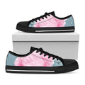 Sweet Cotton Candy Print Black Low Top Sneakers