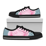 Sweet Cotton Candy Print Black Low Top Shoes 