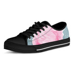 Sweet Cotton Candy Print Black Low Top Shoes 