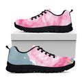 Sweet Cotton Candy Print Black Running Shoes
