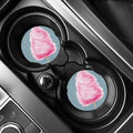 Sweet Cotton Candy Print Car Coasters