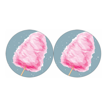 Sweet Cotton Candy Print Car Coasters