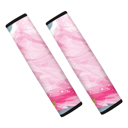 Sweet Cotton Candy Print Car Seat Belt Covers