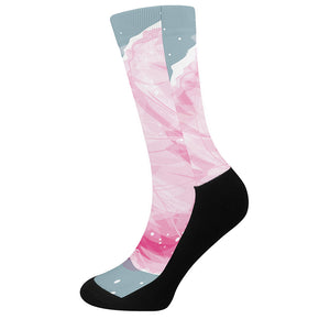 Sweet Cotton Candy Print Crew Socks