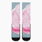 Sweet Cotton Candy Print Crew Socks