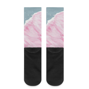 Sweet Cotton Candy Print Crew Socks