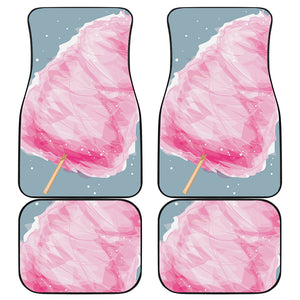 Sweet Cotton Candy Print Front and Back Car Floor Mats