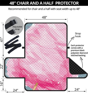 Sweet Cotton Candy Print Half Sofa Protector