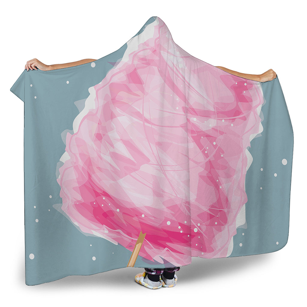 Sweet Cotton Candy Print Hooded Blanket
