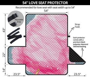 Sweet Cotton Candy Print Loveseat Protector