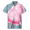 Sweet Cotton Candy Print Men's Short Sleeve Shirt