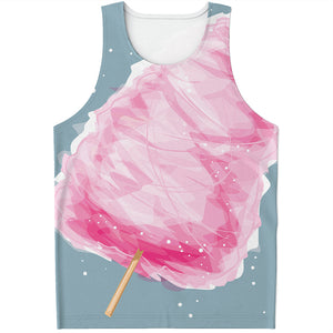 Sweet Cotton Candy Print Men's Tank Top