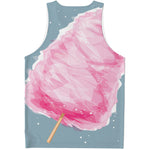 Sweet Cotton Candy Print Men's Tank Top