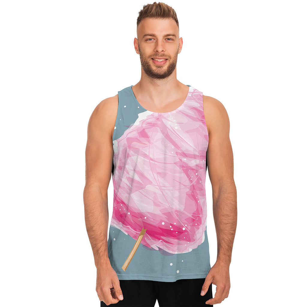 Sweet Cotton Candy Print Men's Tank Top