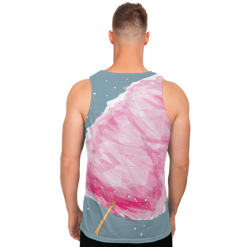 Sweet Cotton Candy Print Men's Tank Top