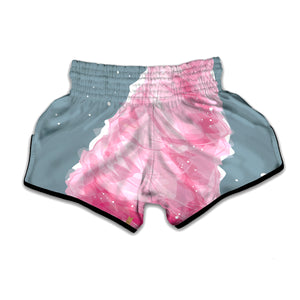 Sweet Cotton Candy Print Muay Thai Boxing Shorts