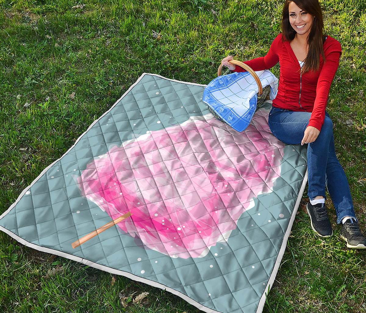 Sweet Cotton Candy Print Quilt