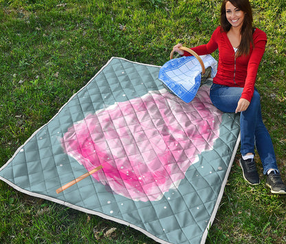 Sweet Cotton Candy Print Quilt