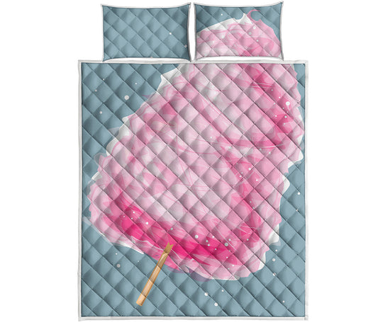 Sweet Cotton Candy Print Quilt Bed Set