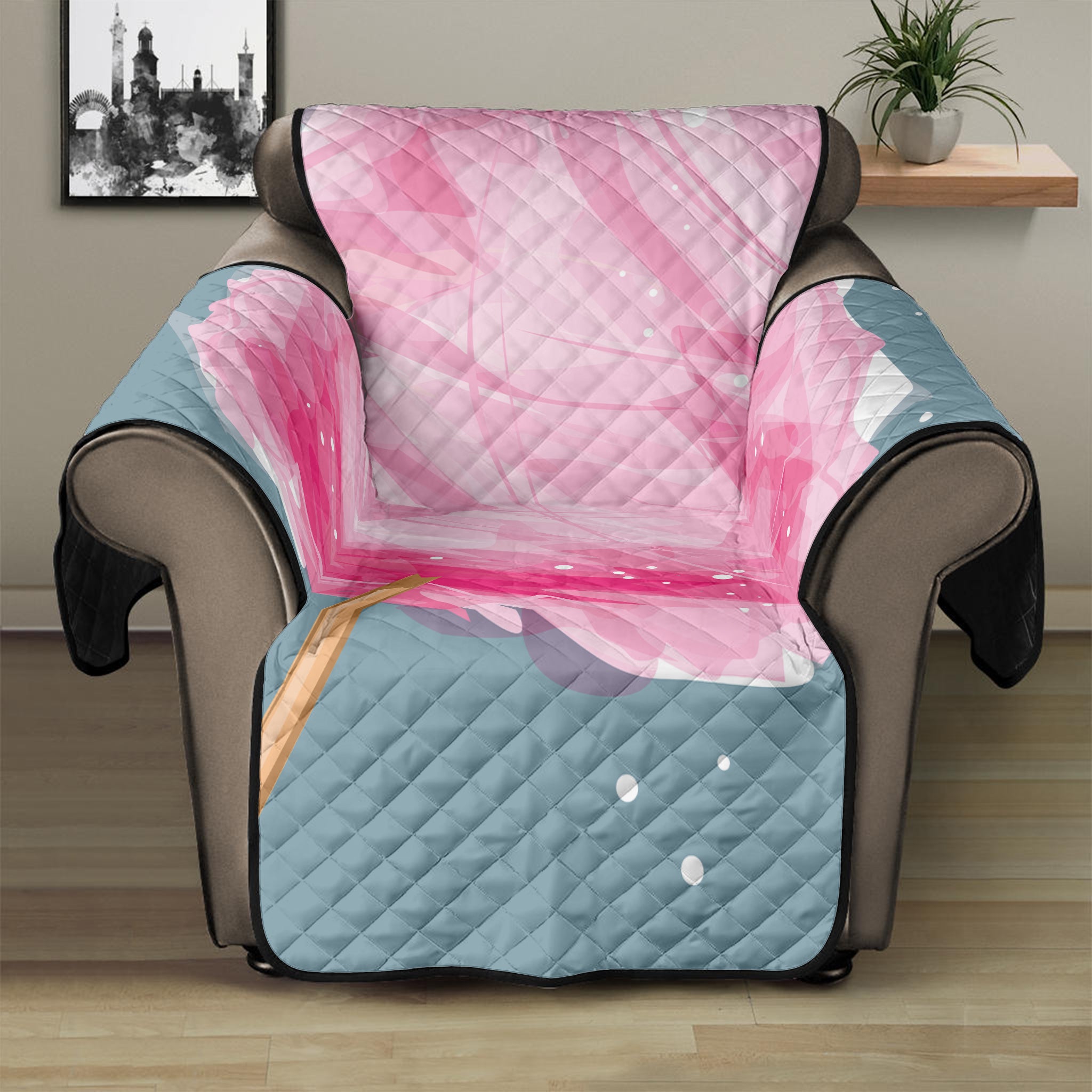 Sweet Cotton Candy Print Recliner Protector