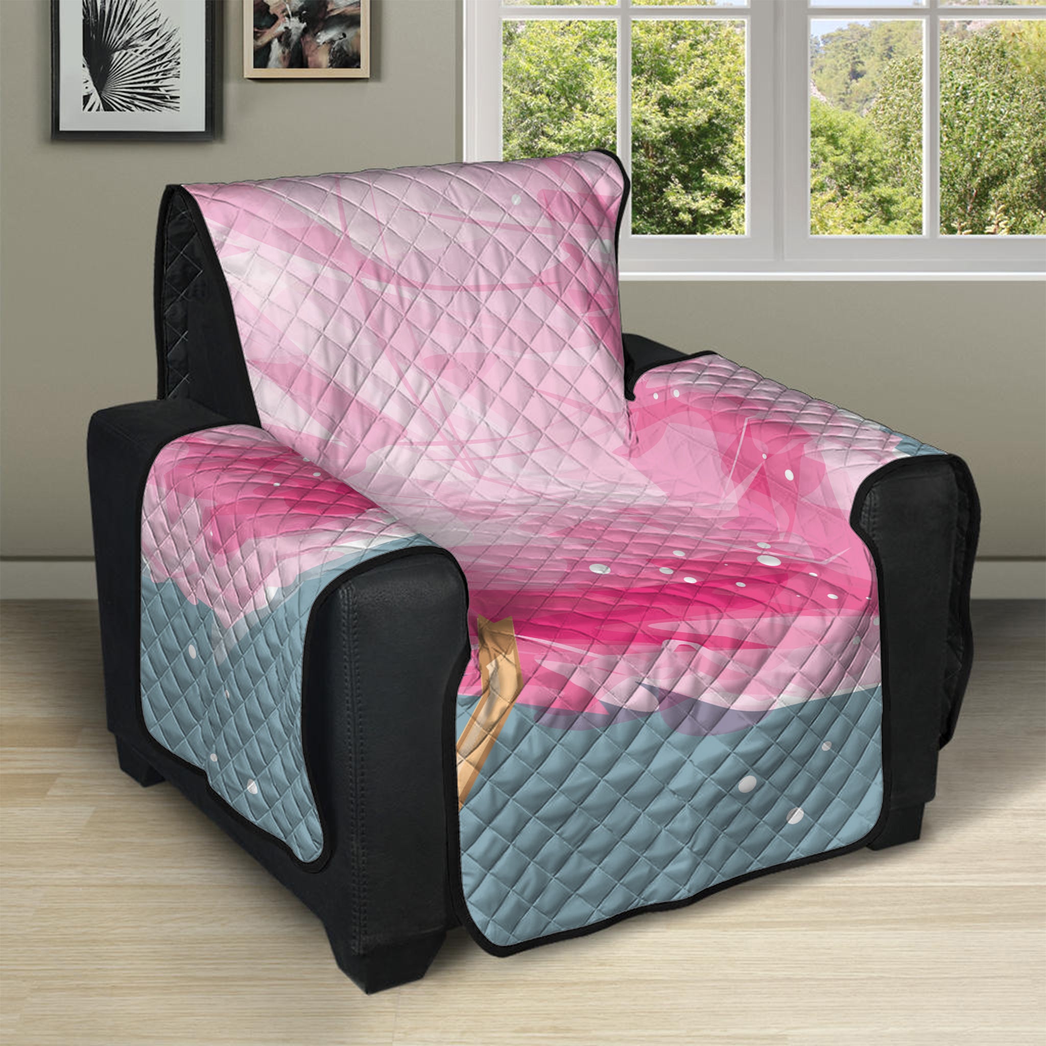 Sweet Cotton Candy Print Recliner Protector