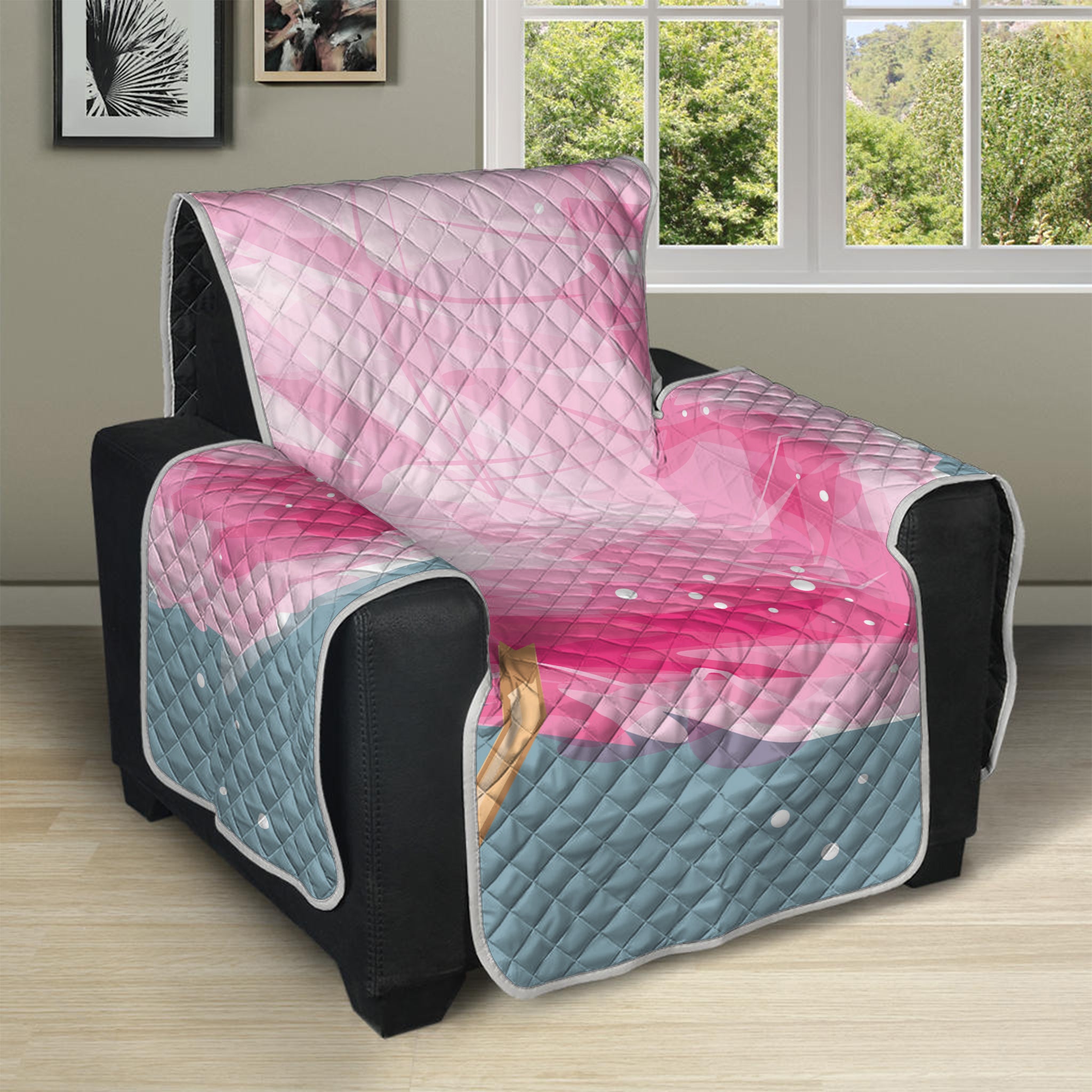 Sweet Cotton Candy Print Recliner Protector