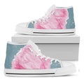 Sweet Cotton Candy Print White High Top Sneakers