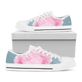 Sweet Cotton Candy Print White Low Top Sneakers