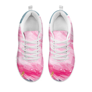 Sweet Cotton Candy Print White Sneakers