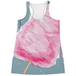 Sweet Cotton Candy Print Women's Racerback Tank Top