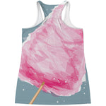Sweet Cotton Candy Print Women's Racerback Tank Top
