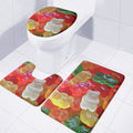 Sweet Gummy Bear Print 3 Piece Bath Mat Set
