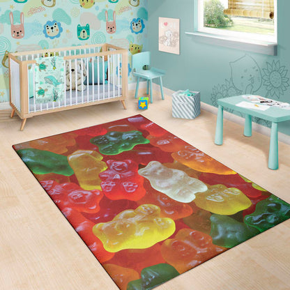 Sweet Gummy Bear Print Area Rug