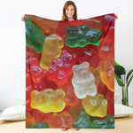 Sweet Gummy Bear Print Blanket