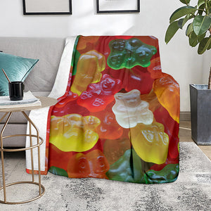 Sweet Gummy Bear Print Blanket