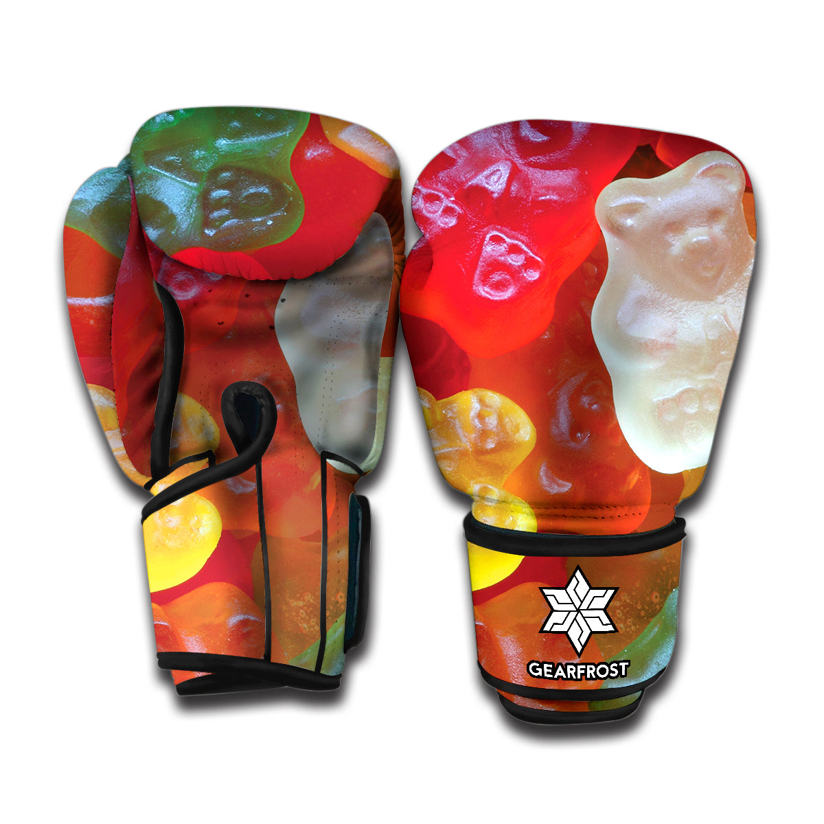 Sweet Gummy Bear Print Boxing Gloves