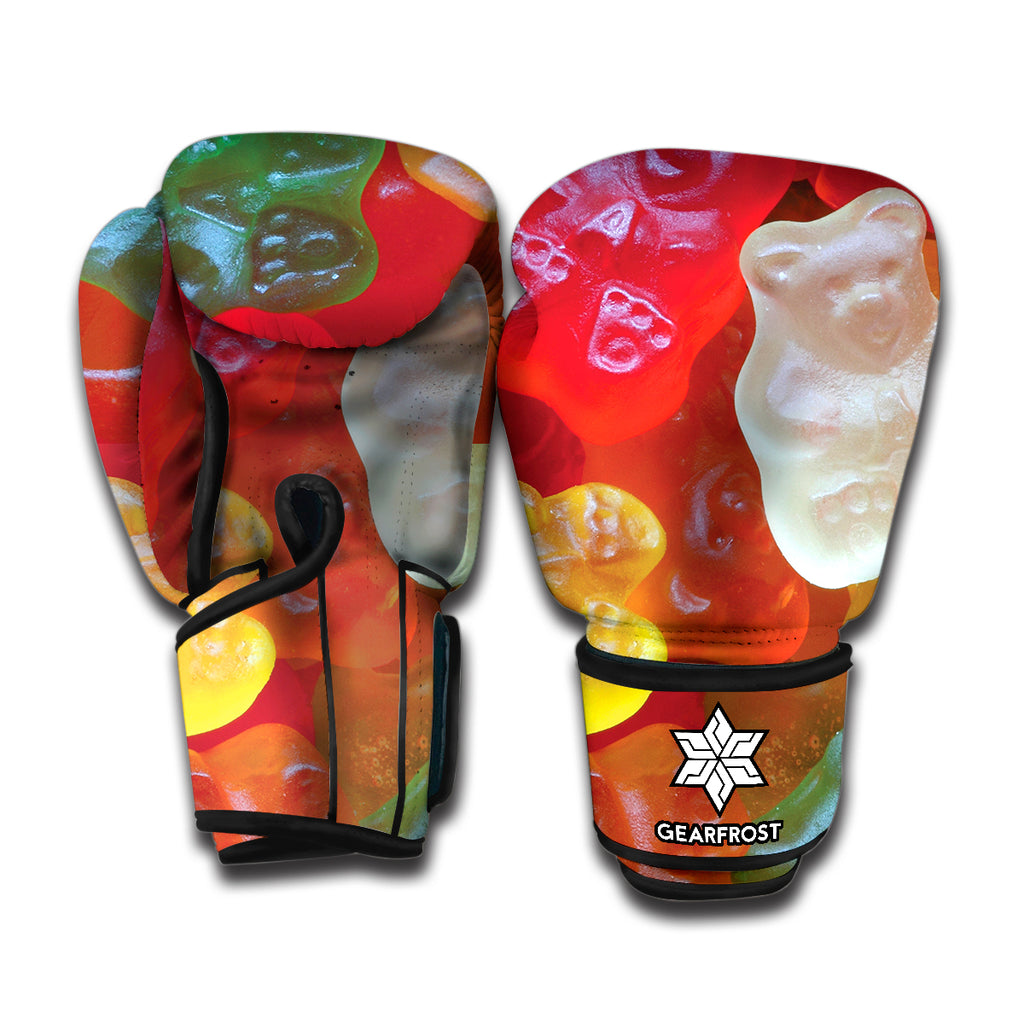 Sweet Gummy Bear Print Boxing Gloves