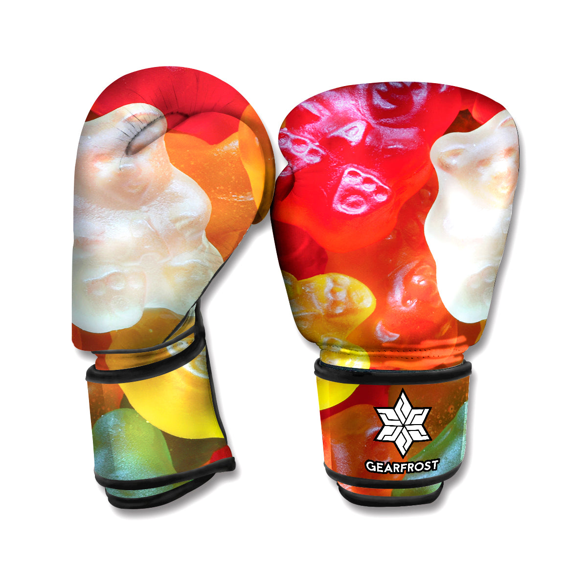 Sweet Gummy Bear Print Boxing Gloves