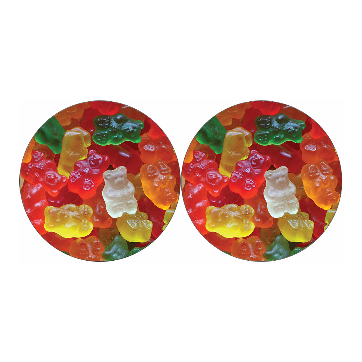 Sweet Gummy Bear Print Car Coasters