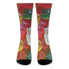 Sweet Gummy Bear Print Crew Socks