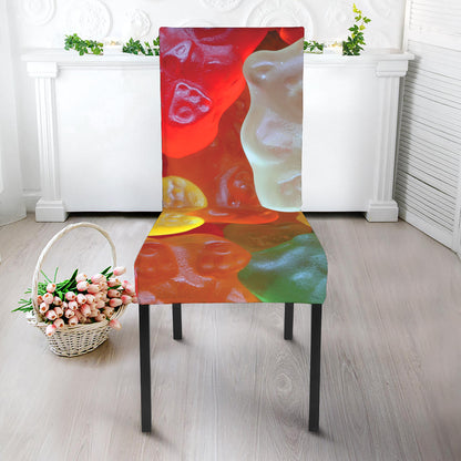Sweet Gummy Bear Print Dining Chair Slipcover