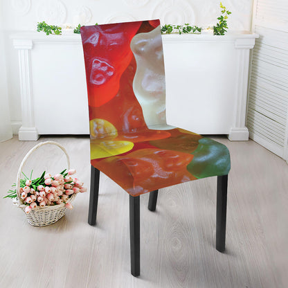 Sweet Gummy Bear Print Dining Chair Slipcover