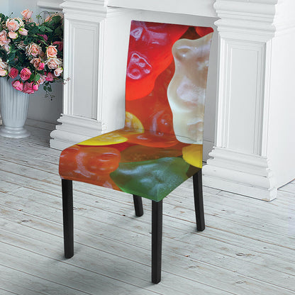 Sweet Gummy Bear Print Dining Chair Slipcover