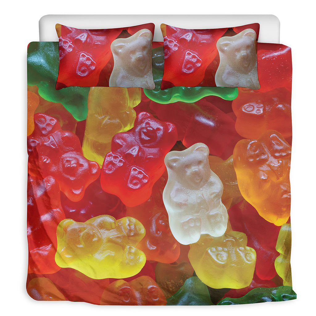 Sweet Gummy Bear Print Duvet Cover Bedding Set