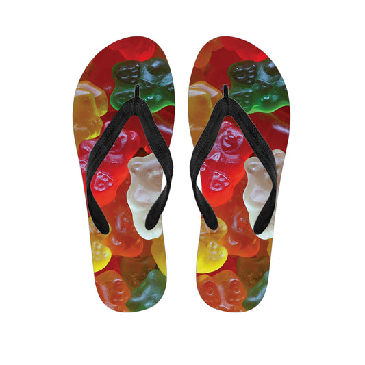 Sweet Gummy Bear Print Flip Flops