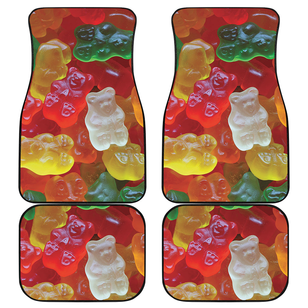 Sweet Gummy Bear Print Front and Back Car Floor Mats