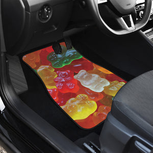 Sweet Gummy Bear Print Front and Back Car Floor Mats