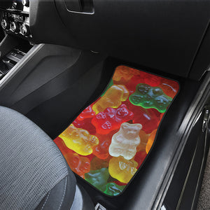 Sweet Gummy Bear Print Front and Back Car Floor Mats