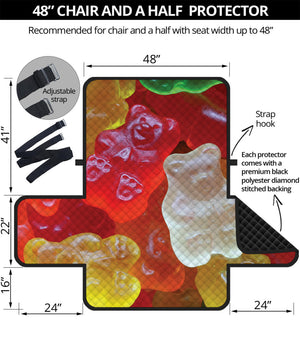 Sweet Gummy Bear Print Half Sofa Protector