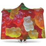 Sweet Gummy Bear Print Hooded Blanket